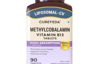 Cureveda Liposomal Vitamin B12 1500 mcg Tablets, 90 Count
