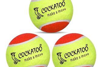 Cockatoo Rubber Cricket Tennis Ball, Construction of Tennis Ball for Cricket for Optimal Performance,Suitable for All Skill Levels. (120 Gr Per Ball -Pack of 3-Yellow Orange)