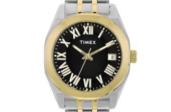TIMEX Analog Watch for Men with Black Dial & Multicolor Stainless Steel Bracelet Band – Water Resistant Men’s Wrist Watches -TWEG296SMU04