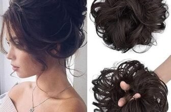 CLITZ Hair Buns Hair Piece Hair Scrunchies for Women Thick Hair Extension Bun Messy Wavy Ponytail Hairpieces 1 PCS, Brown