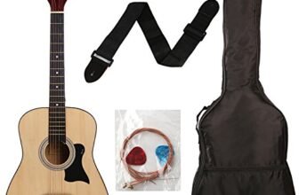 JUAREZ JRZ38C/NAT 38 Inches Lindenwood Right Handed Acoustic Guitar With Bag, Strings, Pick And Strap (Natural, Brown, 6 Strings)