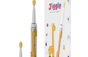 beatXP Jiggle Sonic Electric Toothbrush For Kids With 2 Brush Heads & 3 Cleaning Modes|Rechargeable Electric Toothbrush|20500 Strokes/Min With Long Battery Life (Snowy White), 1 count