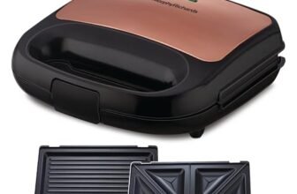 Morphy Richards 2 IN 1 750 Watt Sandwich Maker With changable Plate/Multi Grill/Luxe Rose T&G (Toast & Grill) With 2 Year Warranty