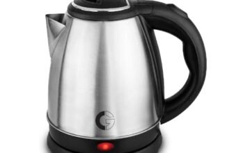 CG – EKSS18 SS 1.8 Ltr Electric Kettle 1350W with Dry Boil Protection, Auto Cut Off, Cool Touch Ergonomic Handle, Double Wall Insulation, 2 Yr Replacement Manufacturer Warranty – Black