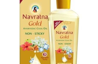 Navratna Gold Ayurvedic Cool Oil | Goodness of Almonds | Non-Sticky and Fresh Lily Fragrance | 300ml