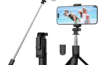 Bouncefit R1 Extendable Selfie Stick with Wireless Bluetooth Remote and Tripod Stand, 3-in-1 Multifunctional Design, Compatible with iPhone/OnePlus/Samsung/Oppo/Vivo/Xiaomi and All Phones (70Cm)