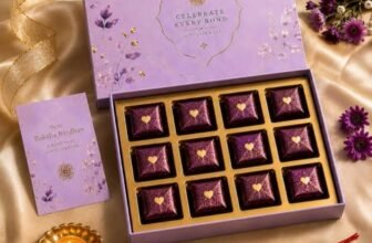 MALVAS FOOD Rakhi Gift Hamper for Brother | Raksha Bandhan Gift Box with Designer Rakhi, 12 Assorted Chocolates (Dry Fruit, Mix Seeds & Premium Chocolates), Roli Chawal Chandan Mishri & Greeting Card | Ready-to-Gift Festive Combo