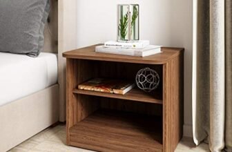 Amazon Brand – Solimo Polaris Modern Engineered Wood Oak Finish Modern Bed Side Table (Imperial Teak)