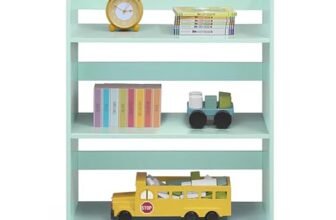 USA Kids Bookshelf Wooden Front Facing Book Display 3 Shelf Organizer