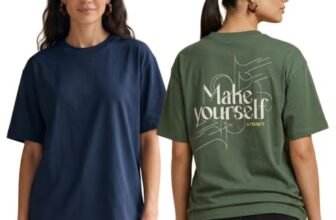 NOBERO Oversized Fit Graphic Printed T-Shirts for Women (Pack of 2)
