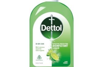 Dettol Multi-Purpose Disinfectant Liquid for Floor & Surface Cleaning, Lime Fresh Fragrance, 1L