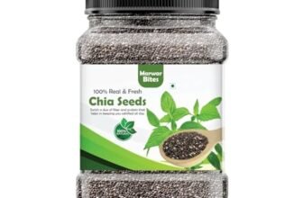 MarwarBites Premium Chia Seeds 1kg | Raw Unroasted & Cleaned | Natural Plant-Based Superfood Seed For Eating | Ideal for Smoothies, Baking & Cooking