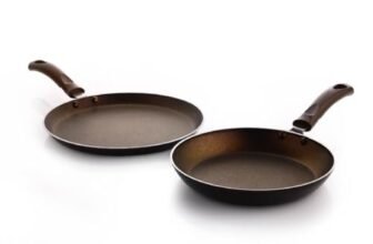 Crystal Vivid Series Nonstick Cookware Set -2 Pcs | Tawa 250 mm + Fry Pan 225 mm | Gas Stove Compatible | Thickness – 2.6 mm