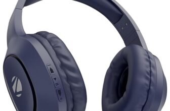 Zebronics Thunder Neo (2026 Upgrade) Wireless Headphone, BT v6.0, True 50hrs Playback, 40mm Driver, ENC, Rapid Charge, Gaming Mode, Dual Pairing, 3 EQ Modes, AUX, Voice Assistant (Blue)