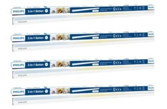 Philips 20W 3 in 1 LED Tubelight | 4ft Mood Lighting LED Tubelight with Three Color Temperatures | Scene Switch Tubelight for Home & Decoration | Color: Tunable White, Pack of 6