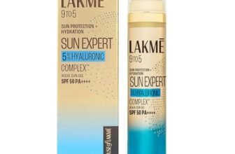 Lakmē 5% Hyaluronic water-light Sunscreen gel SPF 50 Pa++++ In-Vivo tested, Plump & Hydrated skin 56g