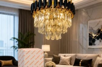 Halonix Horizon 400MM Crystal Pendant Light | 3-in-1 Adjustable Color (Warm White, Natural White & Cool White) | Decorative Hanging Light | Crystal Chandelier | Fancy Ceiling Light