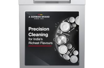 Hafele Aqua Chrome Dishwasher |13 Place Settings |Upto 70 Utensils |Designed for Indian Kitchens |Free-Standing |Hygienic & High-Performance Cleaning |Premium Stainless Steel Finish |5-Year Warranty