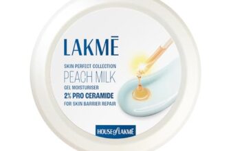 Lakme Peach Milk Pro Ceramide Moisturizer with Vitamin E for Deep Moisturizing and Skin Strengthening | With Skin Conditioner| For Dry, Normal & Sensitive 200gm (1 Count)