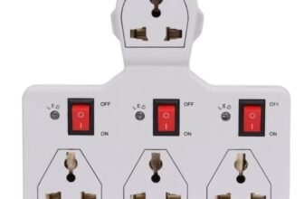 Digiway 4 Universal Socket 3 Switch Multi Plug Extension Board/Multiplug