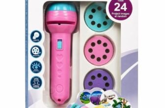 Storio 3 Slide Projector Flashlight Torch with 24 Patterns, Including ABCD Alphabets, Animals, Fruits Slides – Enhances Learning and Play, Perfect Night Light Gift for 7-Year-Old Boys and Girls