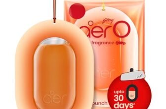 Godrej aer O – Hanging Car Air Freshener – Orange Punch (7.5g) | Gel Lasts up to 30 days | Car Accessories