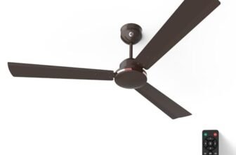 CG Elite Air Prime | 1200mm | BLDC 5 star Ceiling Fan | Energy Saving | 3 + 2 Year Warranty | Superior Air delivery | Double Ball Bearing | Advanced RF Remote | Smoke Brown