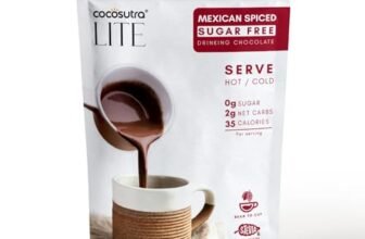 COCOSUTRA SUGAR FREE Drinking Chocolate Mix – Mexican Spiced | Zero Sugar, Low Carb, Low Calorie | Stevia & Erythritol based | Keto Friendly Drink | Vegan | Enjoy hot or cold | 200 g
