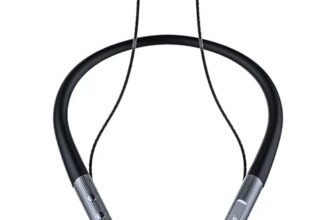 Black-R Bluetooth Wireless in Ear Earphones with Mic, Bombastic Bass – 13 mm Drivers, Dust and Water Resistant, Fast Charge, Low Latency, v5.4 Bluetooth Neckband, Grey