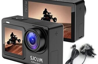 SJCAM SJ8 Dual Screen 16MP 4K30fps Sports Action Camera with Mic | 2.33″ Dual Touch Screen Display | 140° Wide-Angle | Super Night Vision | 30m Waterproof |Digital Vlog Camera | Black