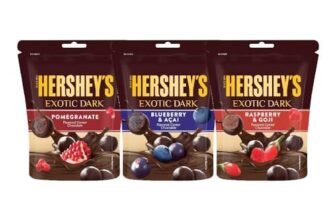 HERSHEY’S Exotic Dark Pomegranate, Blueberry And Raspberry & Goji Flavor 100G Pack Of 3,300 Grams
