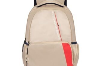 United Colors of Benetton Vance 32L Laptop Backpack – Beige | Water-Resistant | Fits 15-inch Laptop Compartment | Modern Style with Ample Organization & 1-Year Warranty