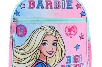 STRIDERS Barbie School Bag Dreams in Style for Kids – Stylish, Trendy Backpack with Padded Comfortable Straps & Spacious Compartments – Ideal for Little Fashionistas – Age 2–4 Years – 13 inches