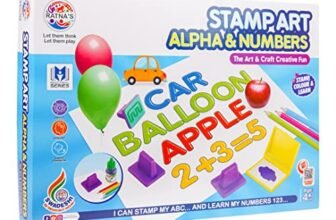 RATNA’S Stamp Art Alphabets & Numbers | Art & Craft Creative Fun Kit Stamp it, Color it & Learn with kit for Toddlers & Kids
