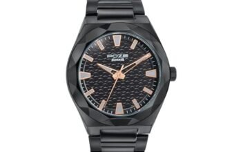 Sonata Poze 9 with Quartz Analog Black Dial IP Black Sheet Metal Strap Watch for Men – SP70113NM01W