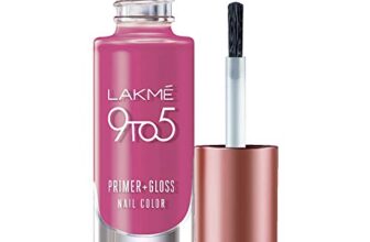 Lakmé 9 to 5 Primer + Gloss Nail Colour, Pink Pace, 6 ml