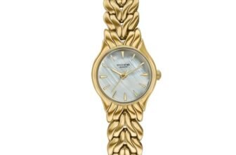 Sonata Poze 9 with Quartz Analog White Dial IPG Solid Link Strap Watch for Women – SP80195YM01W