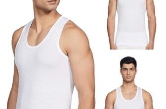 Rupa Jon Sleeveless Vest for Men | 100% Cotton Fabric | Round Neck | Pack of 3 White