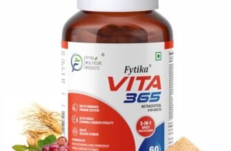 Fytika Vita 365-60 Tablets (Pack of 1) | Multivitamin For Men and Women | With Ashwagandha, Ginseng, Probiotics & Prebiotics and Biotin| Enhances Energy, Immunity and Digestion