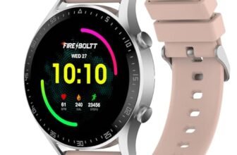 Fire-Boltt Talk 2 Pro Bluetooth Calling Smartwatch, 1.39″ TFT Display with Dual Button, Hands On Voice Assistance, 120 Sports Modes, in Built Mic & Speaker (Talk 2, Pink)