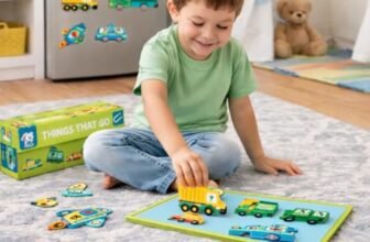 Storio Magnetic Things That Go Puzzle Box | Montessori Learning Toy for Kids 2–4 Years | Vehicle Theme Magnetic Educational Toy | Fun Magnetic Puzzle Game for Boys & Girls | STEM Toy for Toddlers