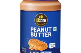 DiSano Classic Peanut Butter Crunchy, 924g, 25g Protein, Roasted Peanuts, Zero Cholesterol & Trans Fat, Gluten Free, Ideal for Pre & Post-Workout, Healthy Spread for Breakfast & Snacking