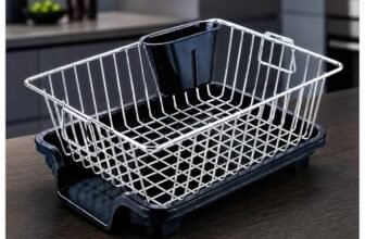 Eightiz Basket Drainer Dish for Kitchen Sink, Multipurpose Plastic Drain Basket with Water Drain Holes, Space Saving Fruit, Vegetable Garden & Utensil Washing Basket for(Stainless Steel)