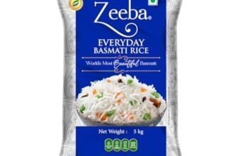 Zeeba Everyday Basmati Rice 5 Kg, Perfect for Everyday Cooking (Cooked length upto 14mm*)