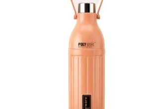 POLYWARE Magnum 2500 Insulated Water Bottle with Handle |PU Insulated| Leakproof| BPA Free| Keeps Water Cool for Long Hours| 2000 ML Approx| Peach