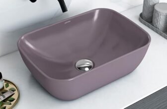 Plantex Ceramic Basin/Table Top Basin for Bathroom/Countertop Washbasin for Home/Office/Restaurant (Pink, 18 x 13 x 5.5 Inch)