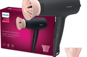 PHILIPS BHD356/10 2100W Thermoprotect AirFlower Advanced Care 6 Heat & Speed Settings (Black) Hair Dryer(1600 W, Black)