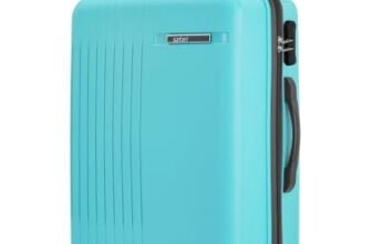 Safari Xylo 8 Wheels Large 81cm Trolley Bag Hard Case Polypropylene 360 Degree Wheeling System Luggage,Recessed Lock, Trolley Bags for Travel, Suitcase for Travel, Cyan