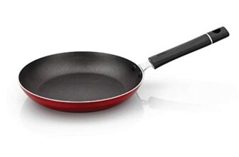 Cello Non Stick Induction Base Aluminium Taper Pan, Red