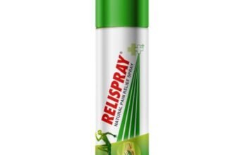 RELISPRAY Instant Pain Relief | Purely Ayurvedic Spray | Unique Pain relieving Technology for – Elbow pain, Backache, Knee pain, Muscle pain, Tired feet, Ankle sprain | Keeps pain away longer | Over 290 Spray | 58g